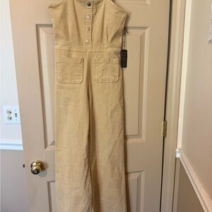 Forever 21 Khaki Corduroy Jumpsuit